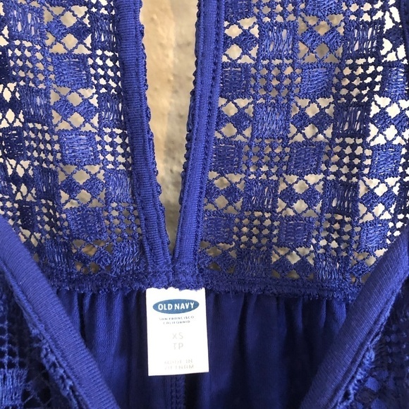 Old Navy Cobalt Blue Lace Romper - Picture 3 of 7